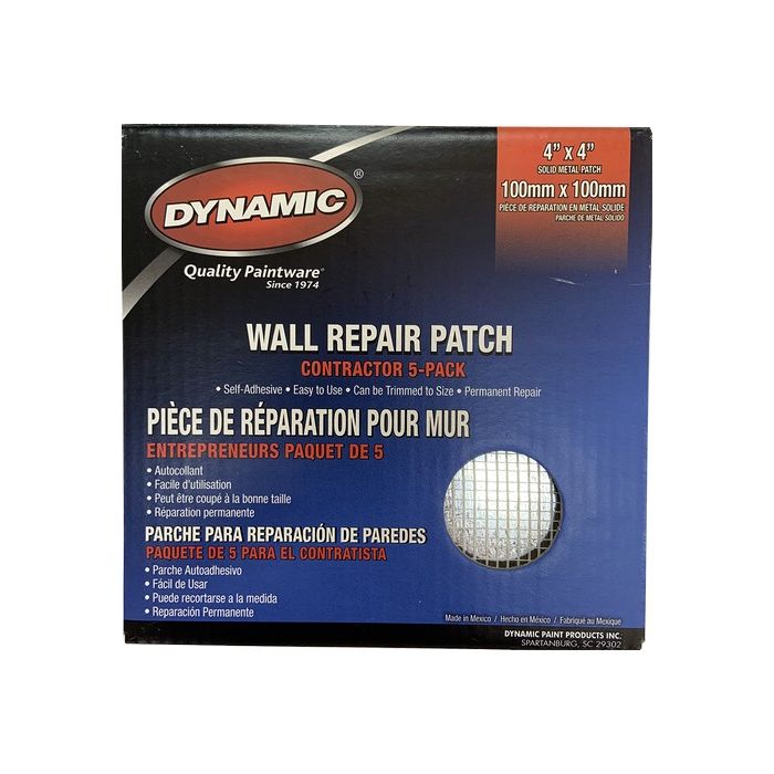 Dynamic 4" x 4" (100mm x 100mm) Drywall Repair Patch Contractor Pack (5pk)