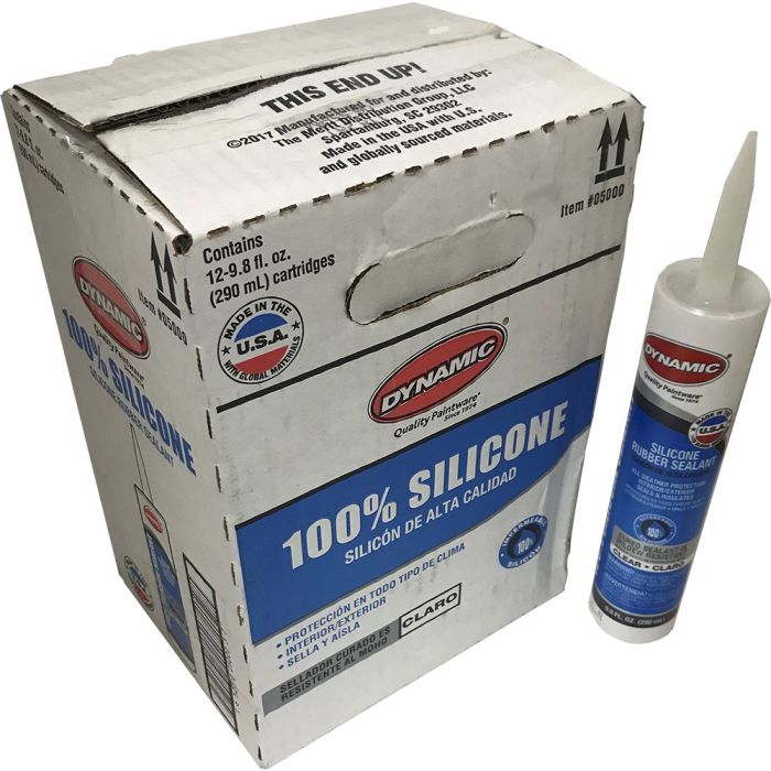 Dynamic 9.8oz Clear General Purpose Silicone Caulk