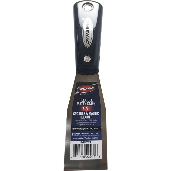 Dynamic 1-1/2" Nylon Handle Flex Putty Knife with Carbon Steel Blade