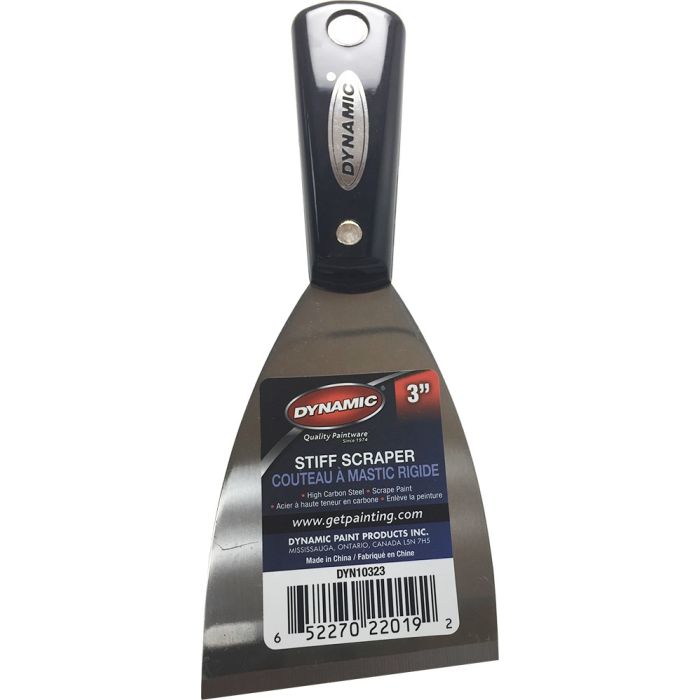 Dynamic 3" Nylon Handle Stiff Scraper with Carbon Steel Blade