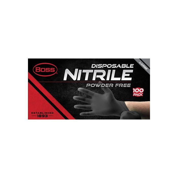 Boss 4 Mil Nitrile Disposable Gloves 100pk