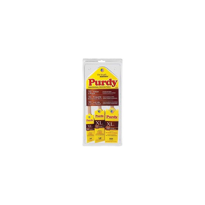 Purdy 3pc Nylon/Polyester Medium Stiff XL Brush Value Pack