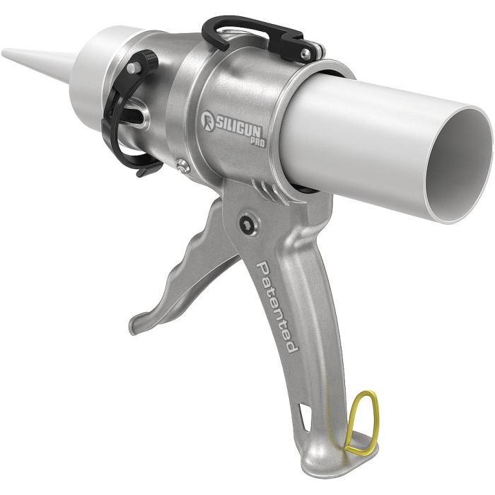 SILIGUN PRO 10oz Compact Cast Aluminum Body Caulk Gun (24:1 Thrust Ratio)