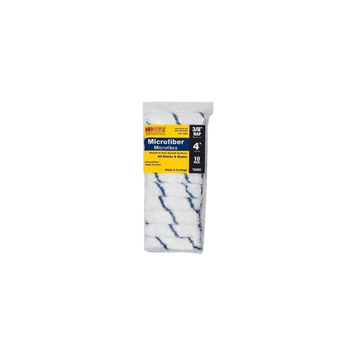 Whizz 4" x 3/8" Nap Xtrasorb Microfiber Mini Roller (10pk w/free frame)