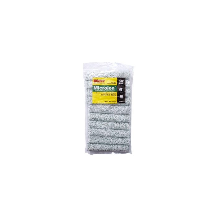 Whizz 6" Microlon 3/8" Nap Mini Roller 10Pk