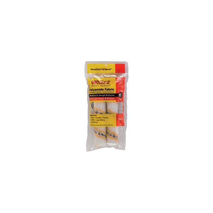 Whizz 6" Premium Gold Stripe 1/2" Nap Mini Roller 2Pk