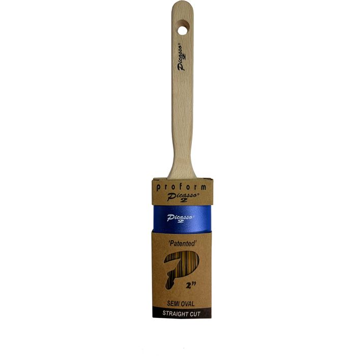 Proform 2" Generation 2 Picasso Standard Handle Oval Straight-Cut PBT/Nylon Blended Paint Brush