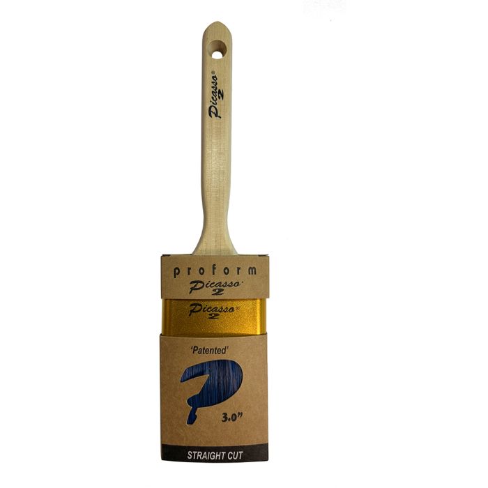 Proform 3" Generation 2 Picasso Standard Handle Straight Cut PBT/Nylon Blended Paint Brush