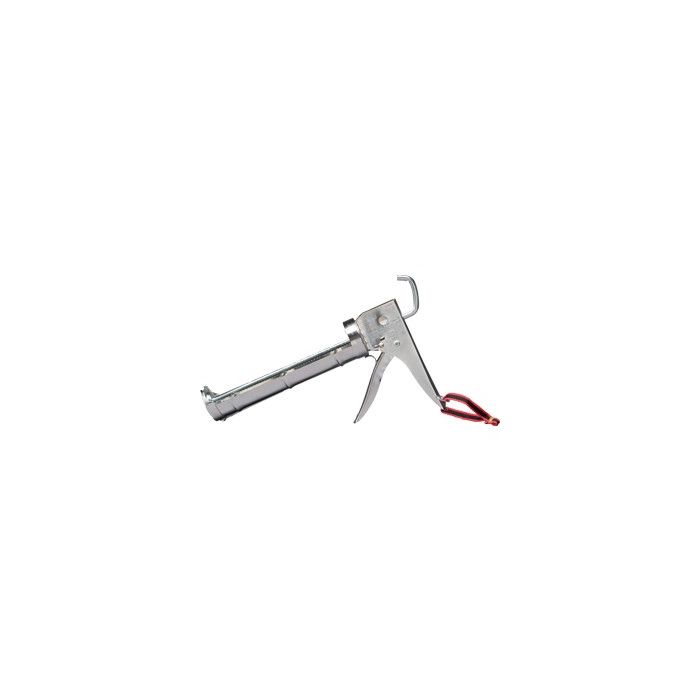 Dripless 10oz Chrome Ratchet Drive Caulking Gun w/8:1 Thrust Ratio