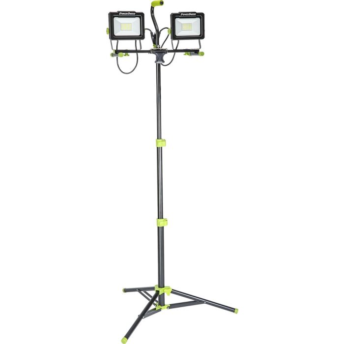 Powersmith 14,000 Lumen Dual-Hea LED Work Light w/ Tripod