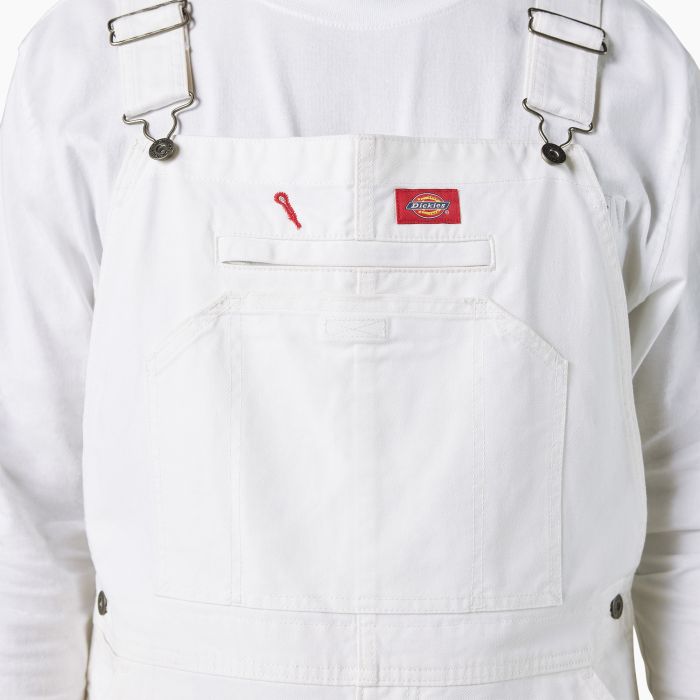 Dickies White Painter Bib Overalls