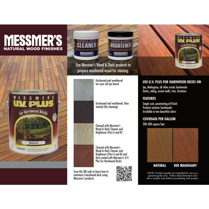 Messmers UV Plus Transparent Stain for Hardwood Decks