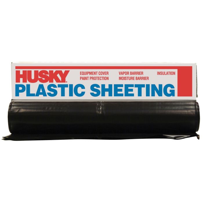 Husky Black Polyethylene Plastic Sheeting