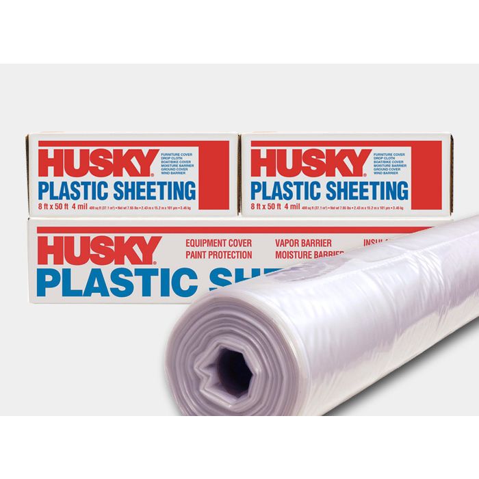 Husky Clear Polyethylene Plastic Sheeting