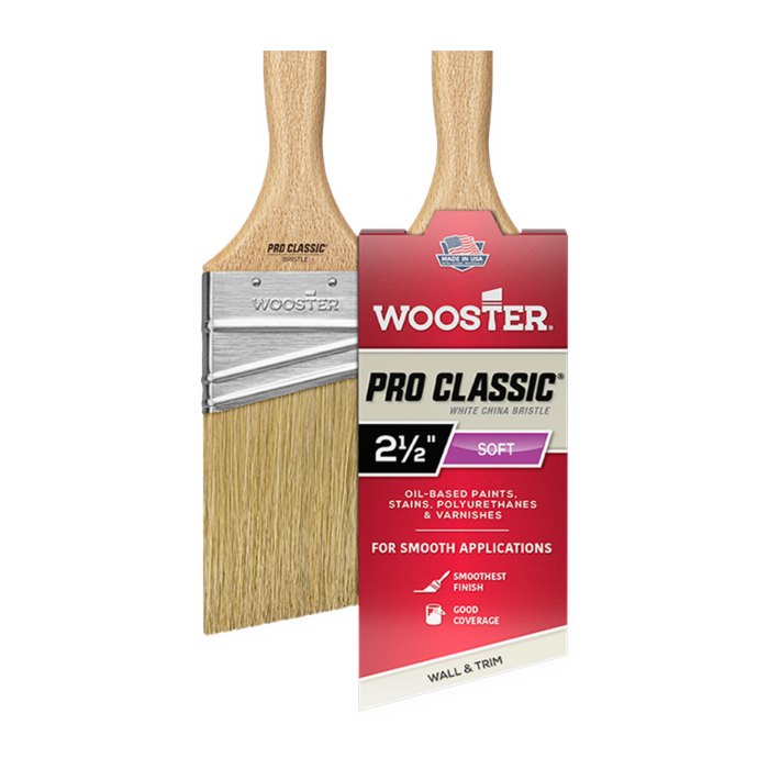 Wooster Pro Classic White China Bristle Paint Brushes