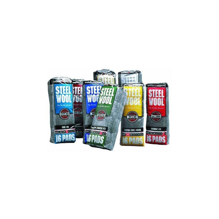 Rhodes American Steel Wool 16 Pad Poly Sleeves