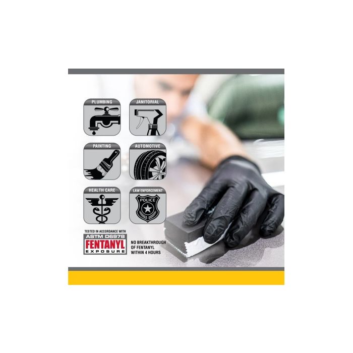 SAS 7mil Black Raven Nitrile Disposable Gloves Powder Free