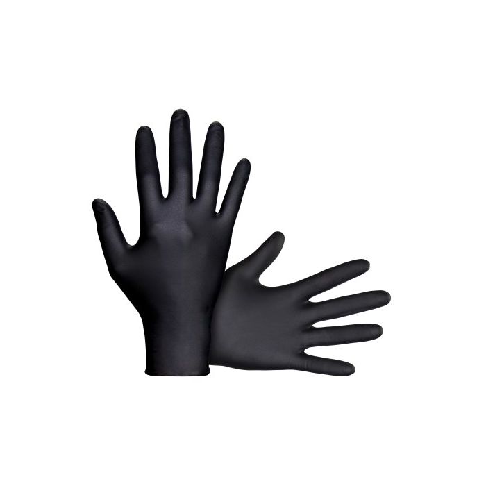 SAS 7mil Black Raven Nitrile Disposable Gloves Powder Free