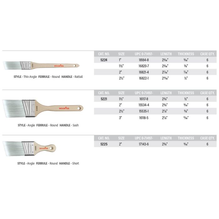Wooster Silver Tip Polyester Paint Brushes