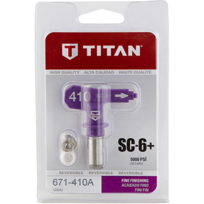 Titan High Quality SC-6+ Synergy Fine Finish Reversible Airless Spray Gun Tips