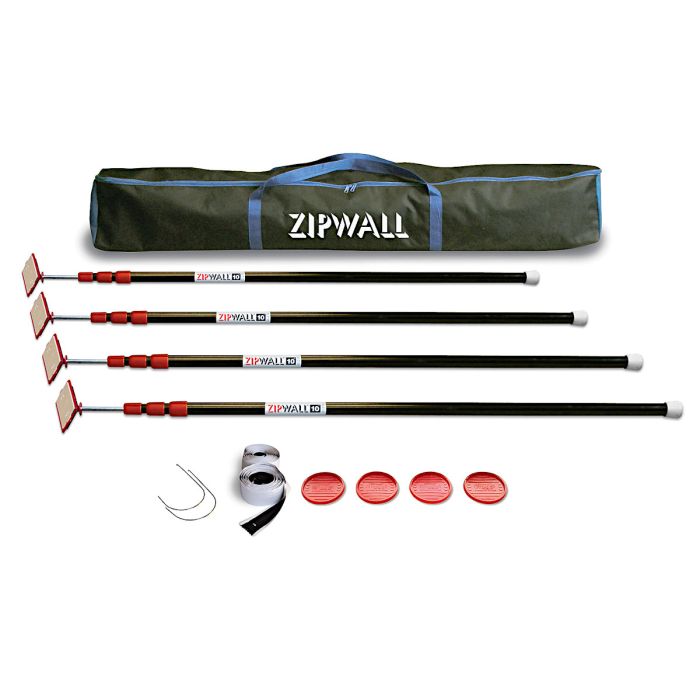 ZipWall 10 ft. Spring Loaded Dust Barrier Poles (4 Pack)