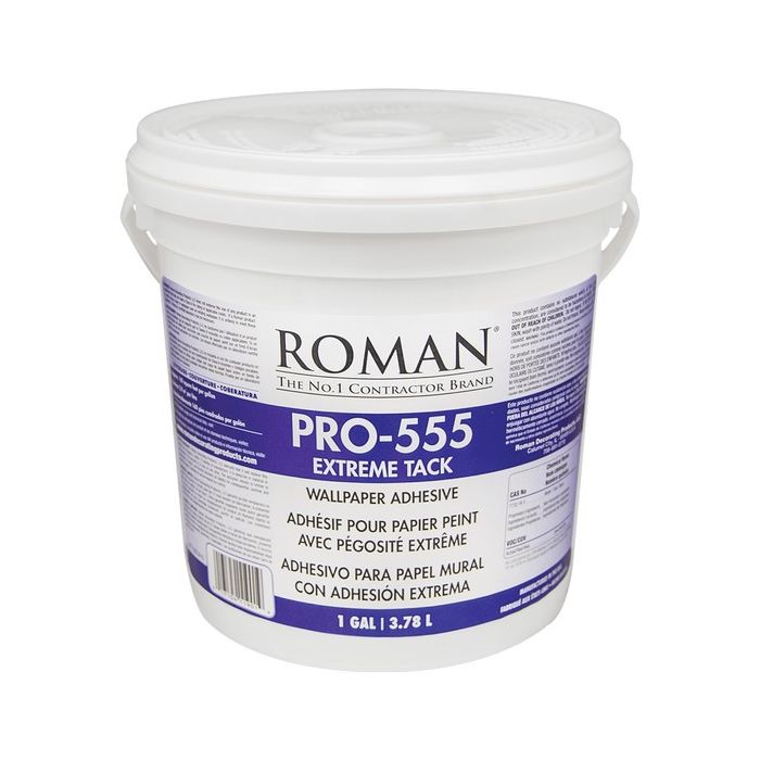 Roman PRO-555 1gal Vinyl Over Vinyl Extreme Tack Wallpaper Adhesive