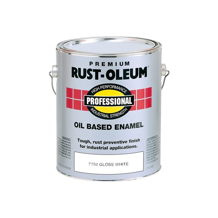 Rust-Oleum 1gal Gloss White Professional Oil Based Enamel Paint (High Performance)