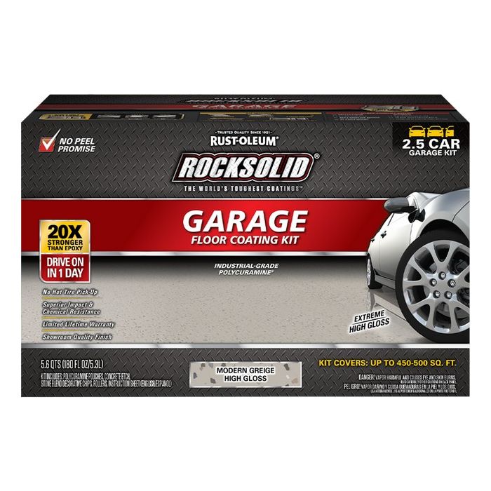 Rust-Oleum 2.5gal Modern Greige RockSolid Polycuramine Garage Floor Coating