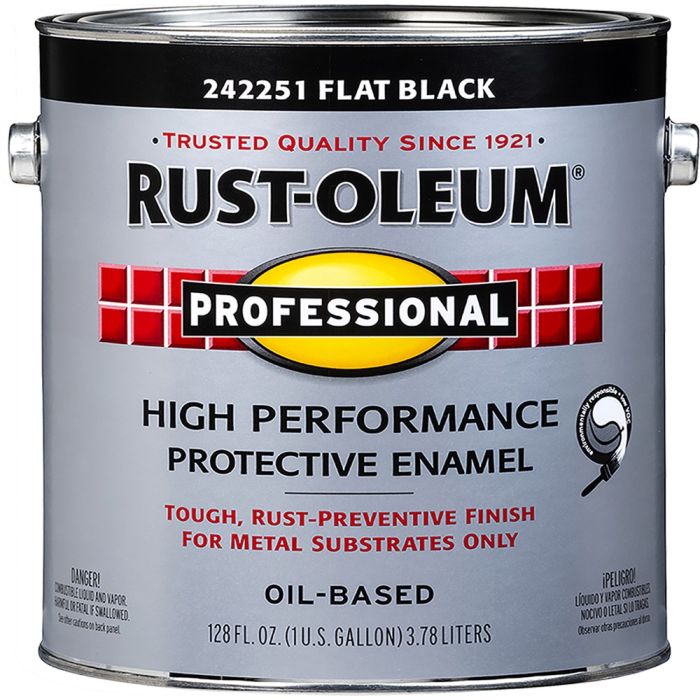 Rust-Oleum 1gal Oil Based Flat Black Paint (100 VOC)