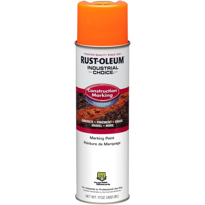 Rust-Oleum 17oz Fluorescent Orange Industrial Choice Construction Marking Paints