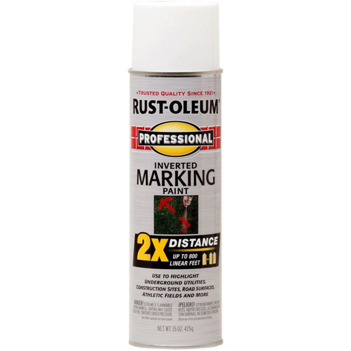Rust-Oleum 15oz White 2X Inverted Marking Spray Paint