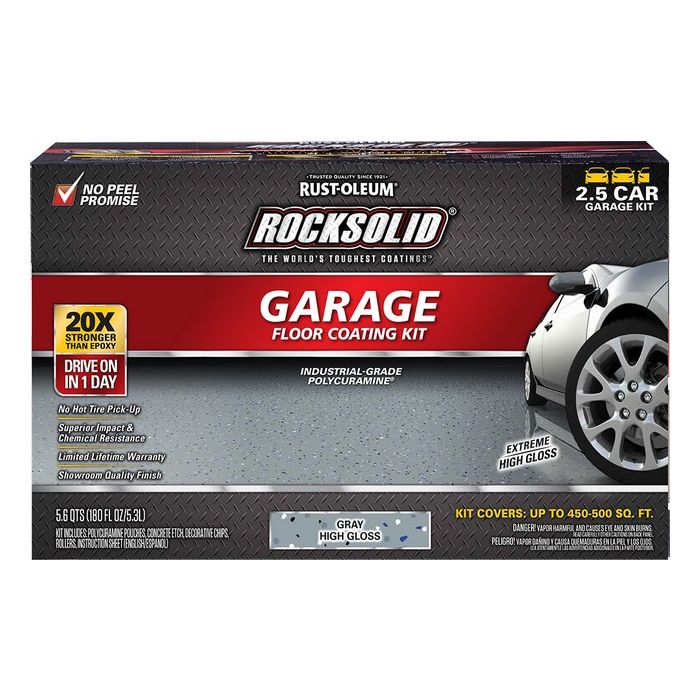 Rust-Oleum 2.5gal Grey RockSolid Polycuramine Garage Floor Coating
