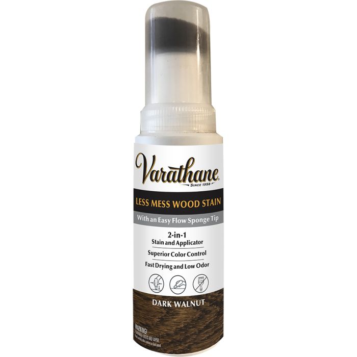 Varathane 4oz Semi-Transparent Dark Walnut Water-Based Less Mess 2-in-1 Wood Stain & Applicator