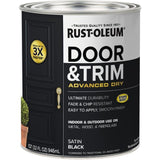 Rust-Oleum 1qt Satin Black Stops Rust Door & Trim Water-Based Paint