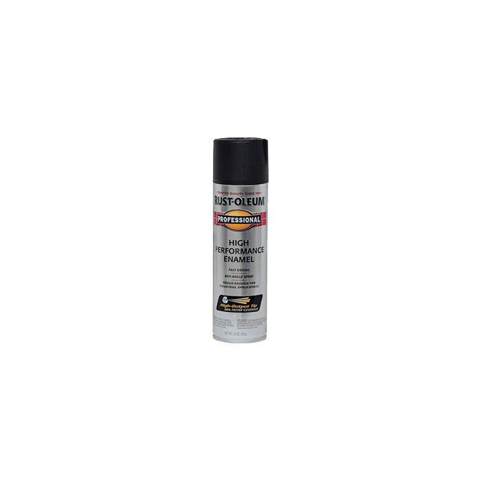 Rust-Oleum 15oz Flat Black Professional High Performance Spray Paint Enamel