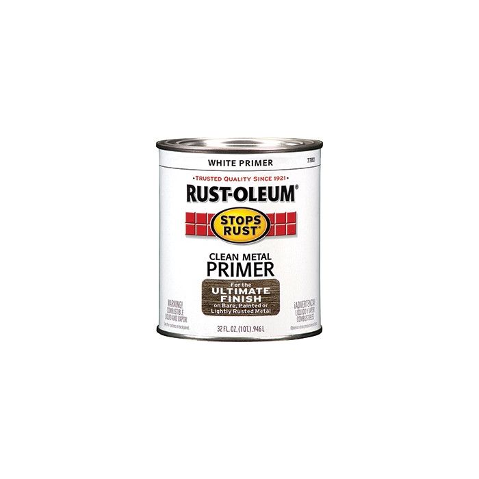 Rust-Oleum qt White Clean Metal Primer Stops Rust Paint