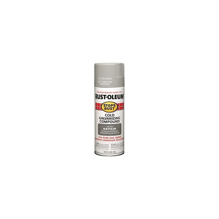 Rust-Oleum 16oz Flat Galvanizing Compound Stops Rust Spray Paint