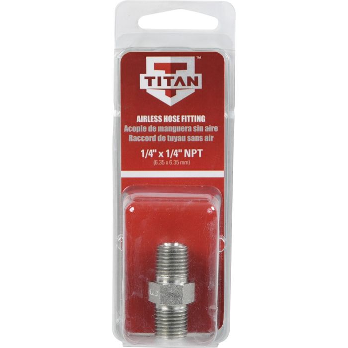Titan 1/4" Male NPT to 1/4" Male NPT Airless Hose Coupling
