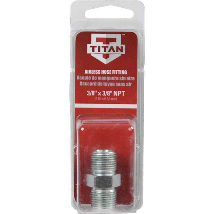 Titan 3/8" NPT Male x 3/8" NPT Male Hose to Hose Coupling