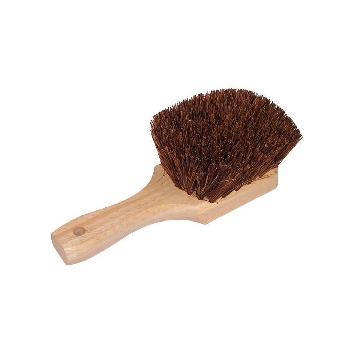 DQB 8" Palmyra Utility/Pot Scrub Brush Wood Handle