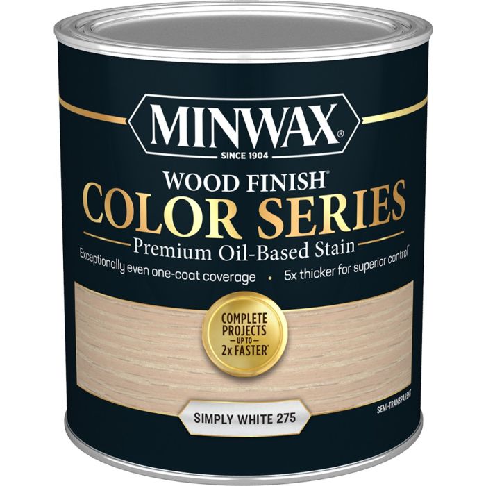Minwax 1Qt Simply White Wood Finish Color Series Interior Stain