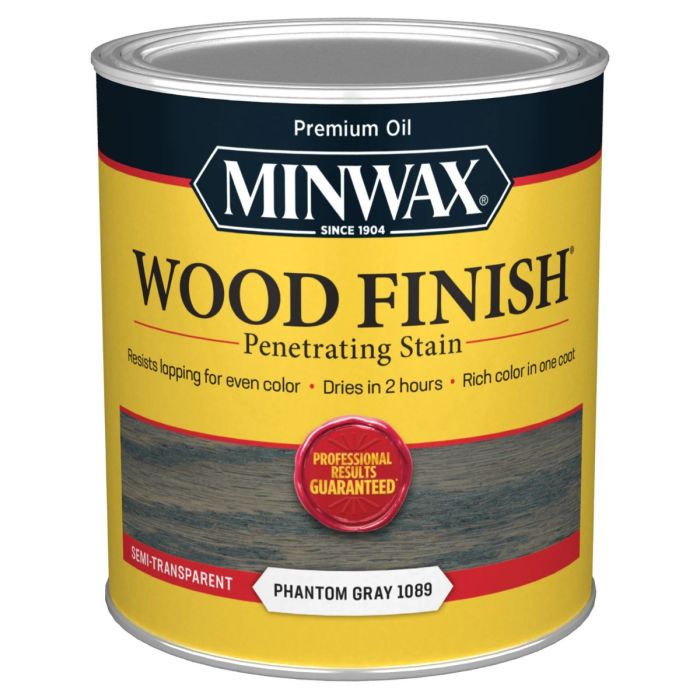 Minwax 1Qt Phantom Gray 1089 Semi-Transparent Stain (High Performance)