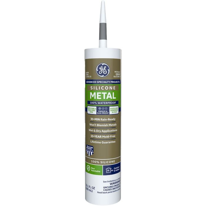 GE 10.1oz Metallic Gray Specialty Silicone Sealant