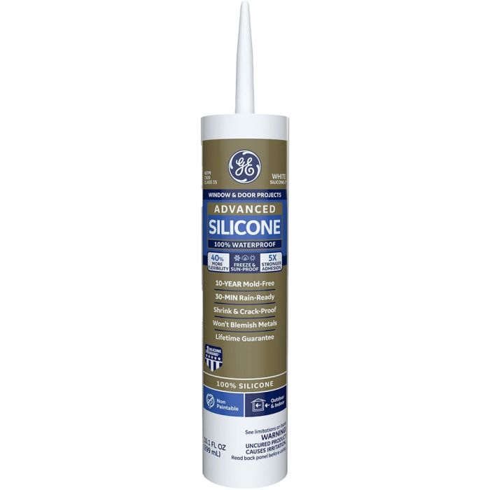 GE 10.1oz Brown Window & Door Silicone II Sealant