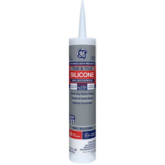 GE 10.1oz Clear Silicone I Sealant Tub & Shower Sealant