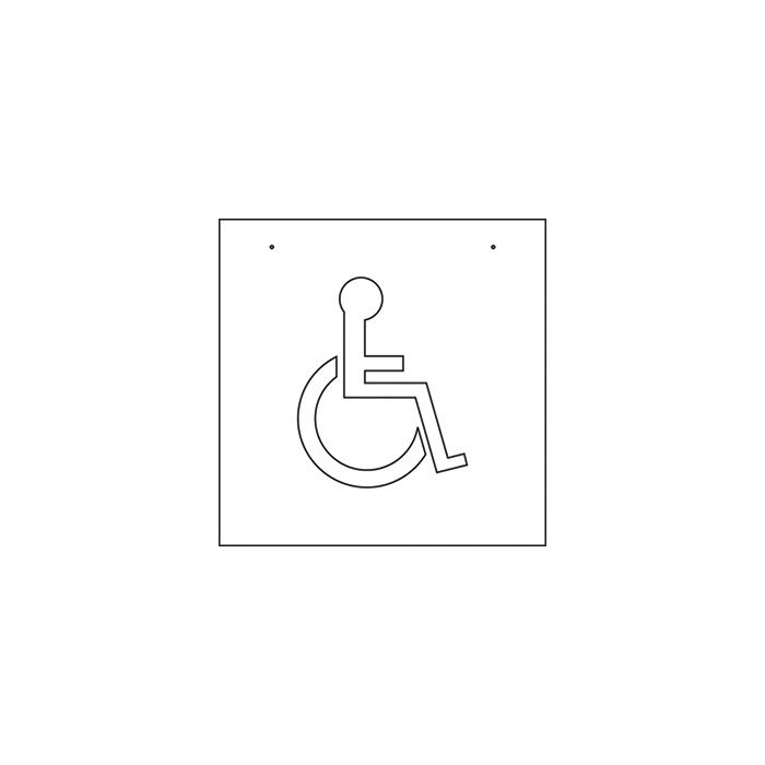 Hy-Ko 48" x 48" HD Plastic Reusable Handicapped Parking Lot Stencil
