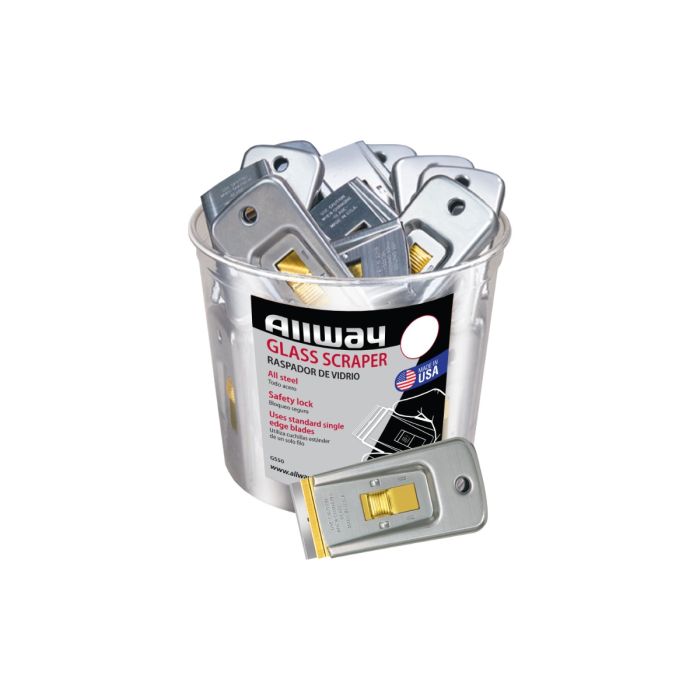 Allway Safety Glass Scraper Labelled (Case of 50)