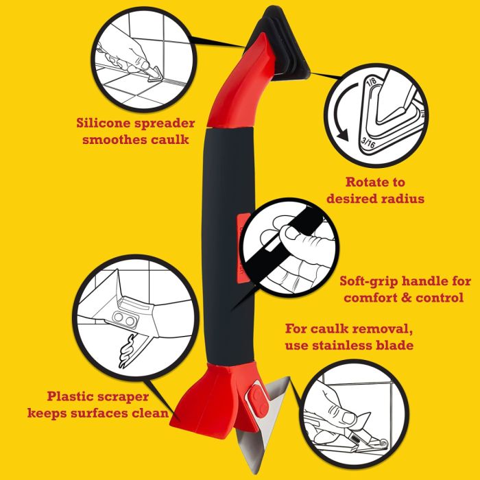 Allway 3-In-1 Caulk Tool