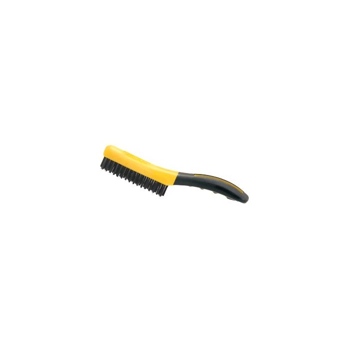 Allway 4 x 16 Row Carbon Steel Wire Brush Shoe Handle w/Soft Grip Handle