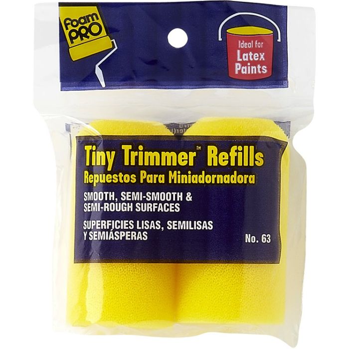 FoamPRO 2" Tiny Trimmer Mini Paint Roller Refills (2 per Pack)